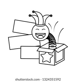 surprise box with happy fool face