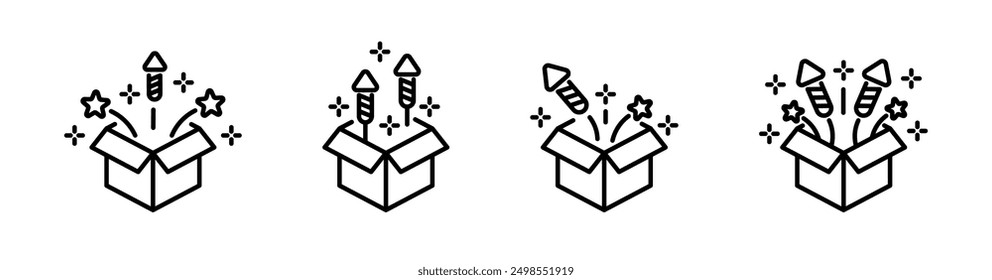 Surprise Box icons. Gift box vector icons. Mystery box. Surprise Box. Present , gift, surprize