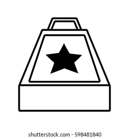 surprise box stars april fools line vector illustration eps 10