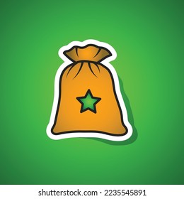 Surprise Box sticker Icon for chirstmas and new year decoration