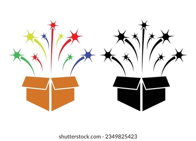 surprise box vector design, eps 10