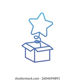 Surprise Box Vector icon stock illustration