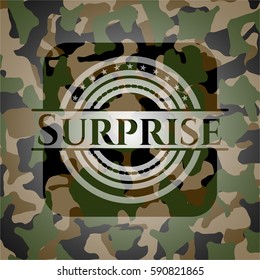 Surprise camouflaged emblem