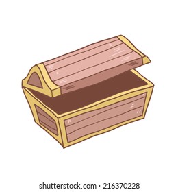 Surprise chest. Isolated Vector Illustration