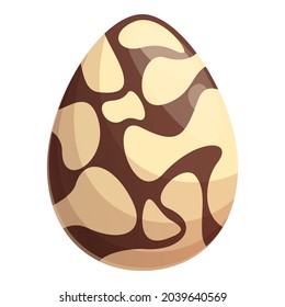 Surprise chocolate egg icon cartoon vector. Easter candy. Cacao egg