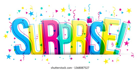 Surprise! Colorful typography banner