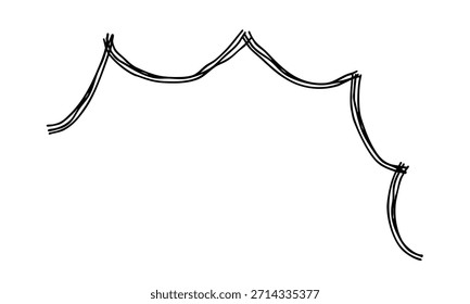 Icono de línea dibujada a mano de símbolo de cómic sorpresa Ilustración vectorial monocromática con múltiples líneas superpuestas