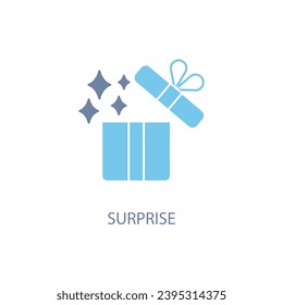 surprise concept line icon. Simple element illustration. surprise concept outline symbol design.