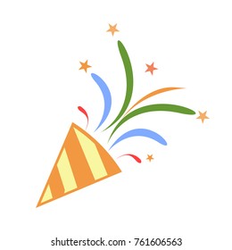 Surprise Confetti Party Vector Graphic Illustration Design