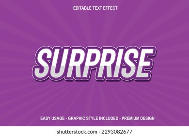 Surprise ditable text effect using abstract and premium style for business logos and branding