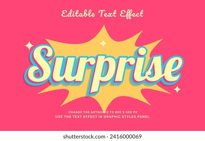 Surprise editable text effect template