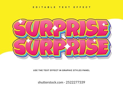 Surprise editable text effect template
