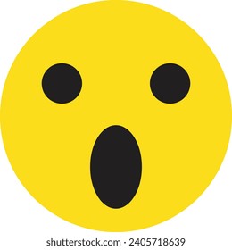 Surprise emoji icon . Wow icon . Surprised emotion icon vector