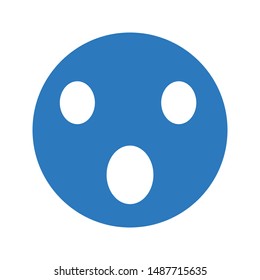 surprise face glyph colour vector icon 