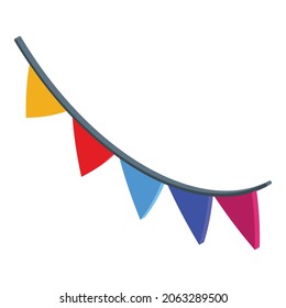 Surprise flags wire icon. Isometric of surprise flags wire vector icon for web design isolated on white background