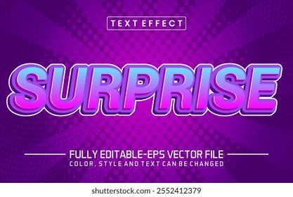 Efeito de texto de fonte surpresa editável