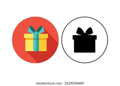Surprise Gift Box Icon Vector, gift box with ribbon, gift box vector icon