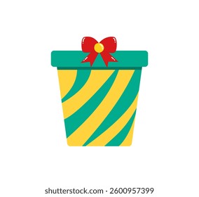 Surprise Gift Box Illustration. Flat Style Vector