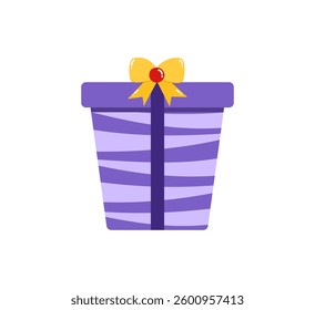 Surprise Gift Box Illustration. Flat Style Vector