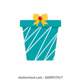 Surprise Gift Box Illustration. Flat Style Vector