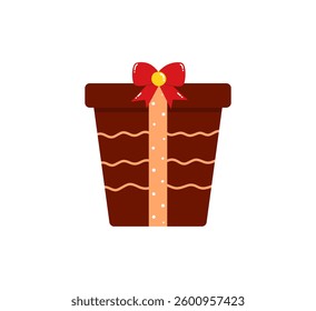 Surprise Gift Box Illustration. Flat Style Vector