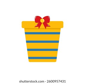 Surprise Gift Box Illustration. Flat Style Vector