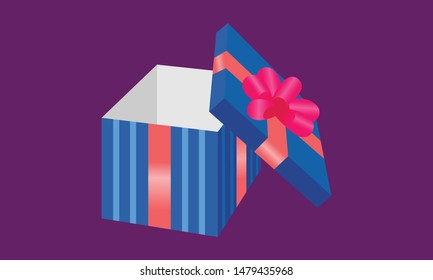Surprise gift box logo design vector