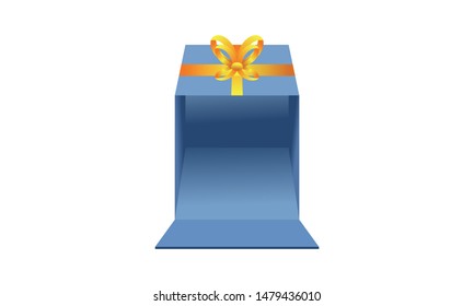 Surprise gift box logo design vector
