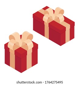 Cajas de regalo sorpresa. Vector. Vista isométrica