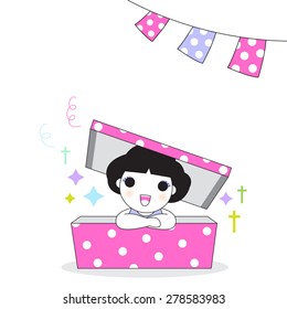 Surprise Gift character illustration set
