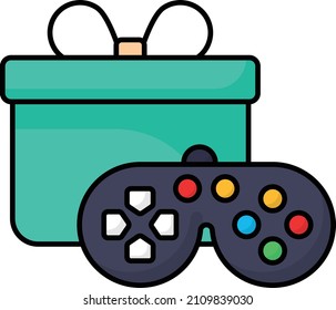 Surprise Gift for Gamer Concept Vector Icon Design, E-sports or mind sport Symbol, Digital sports Equipment Sign, Video games hardware Stock illustration