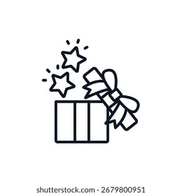 surprise gift icons. Simple vector icons With Background. Flat style design