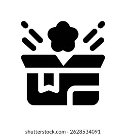 surprise glyph icon. Strong and solid vector icon for websites, mobile interfaces, presentations, and visual branding. High quality and easy to edit.