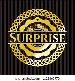 Surprise gold badge or emblem