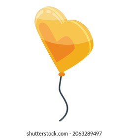 Surprise heart balloon icon. Isometric of surprise heart balloon vector icon for web design isolated on white background