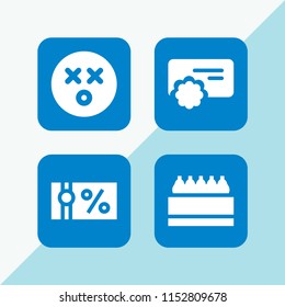 surprise icon. 4 surprise set with gift basket, voucher, shocked and reward vector icons for web and mobile app