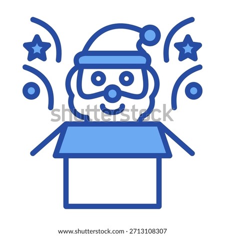 Surprise Icon Blue Vector Illustration