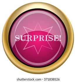 Surprise icon. Internet button on white background. EPS10 vector.