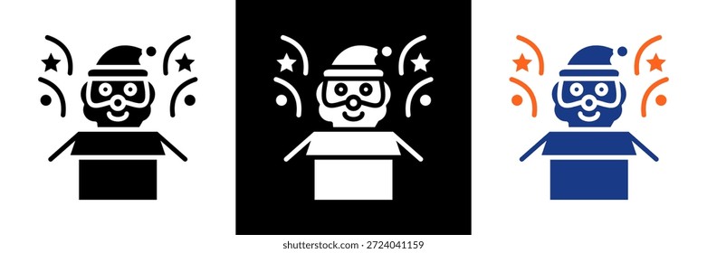 Surprise Icon Set Glyph Vector Illustration