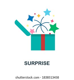Surprise icon. Simple element from celebration collection. Creative Surprise icon for web design, templates, infographics and more