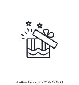 surprise icon. vector.Editable stroke.linear style sign for use web design,logo.Symbol illustration.