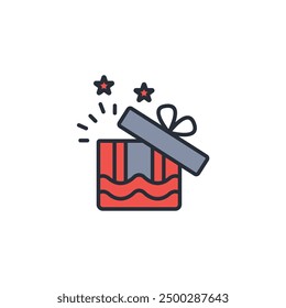 Überraschungssymbol. vector.Editable stroke.linear style Zeichen zur Verwendung Web-Design, logo.Symbol-Illustration.