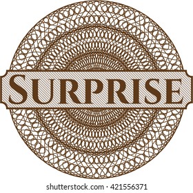 Surprise inside a money style rosette