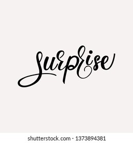 Surprise lettering design. Vector illustration.