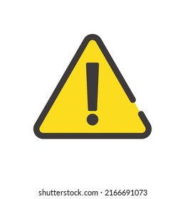 Surprise mark Triangle Warning or danger. Vector.