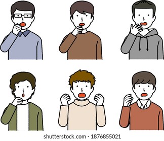 Surprise material illustration set: Vector