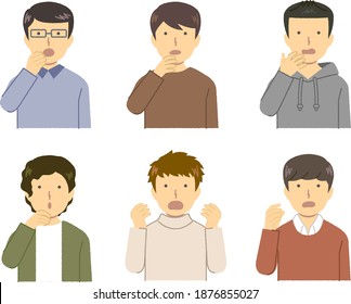 Surprise material illustration set: Vector