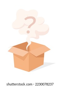 Surprise Mystery cardboard Box with question mark