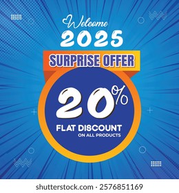 Surprise offers Banner Template Abstract Vector Design with blue color. Exclusive discount template.
Flat Discount banner. 70% off. 60% off. 50% off.