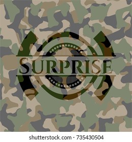 Surprise on camo texture